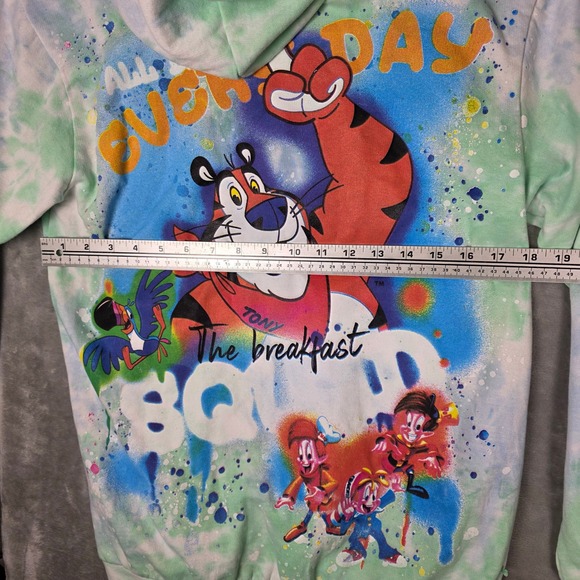 Kelloggs Tony the Tiger Tie Dye Hoodie Unisex S 2021 Pre-Owned - Picture 8 of 10